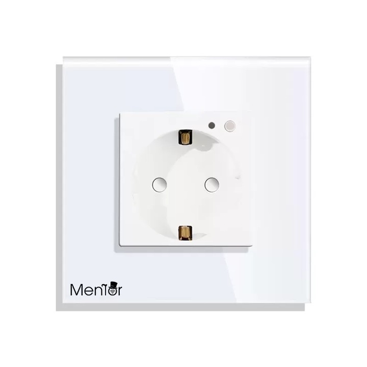 Умен безжичен контакт Mentor ES038 WiFi 16A с вграден мониторинг на потреблението