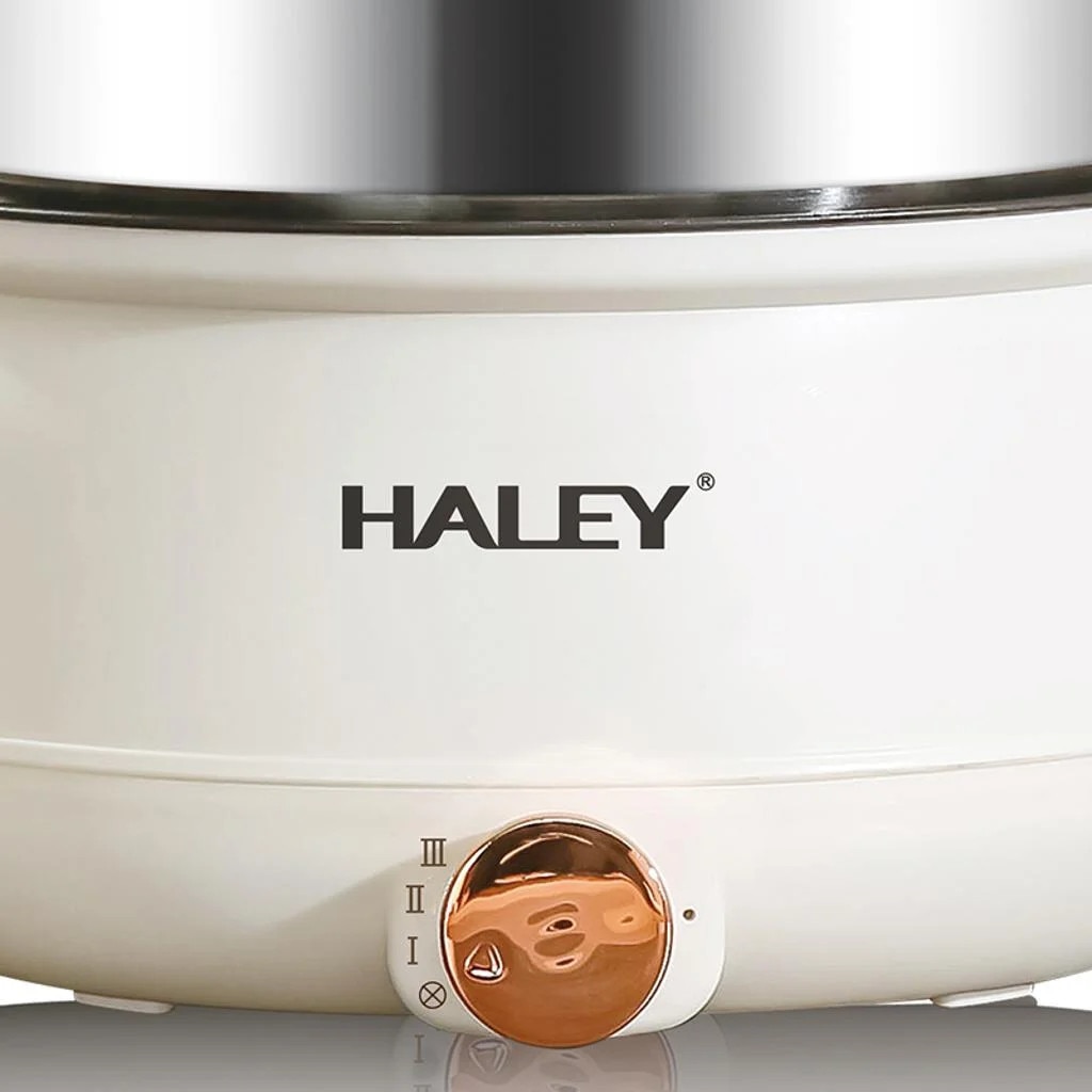 Oală electrică Haley HY-505, 5L + 3L, 1200W, multifunctională, inox, cu ...