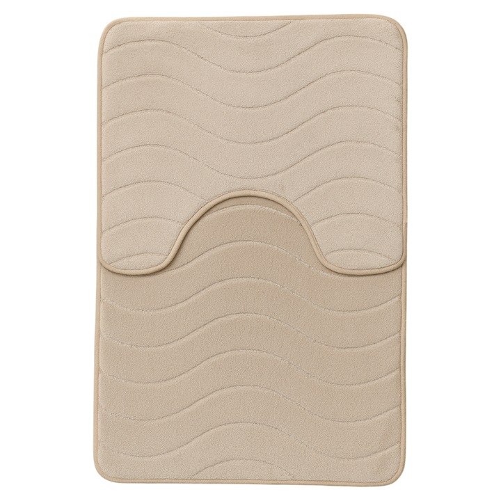 Set 2 covorase baie RAC, crem, absorbante