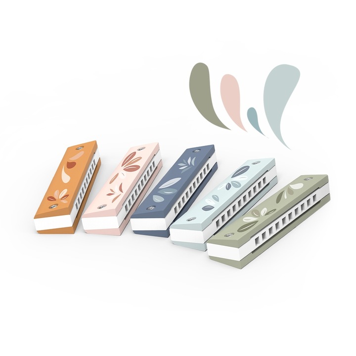 Speedy Monkey fából készült szájharmonika 13x2.5x3cm, 3 évesnél idősebb gyermekeknek