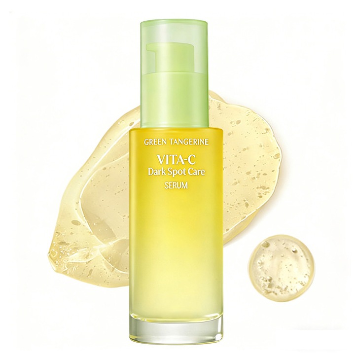 Тази есенция с витамин С от зелена мандарина съдържа ниацинамид, центела азиатика, витамин Е и други съставки. Това е корейски продукт за грижа за кожата, който изсветлява тена, избледнява тъмните петна и има свойства против стареене.