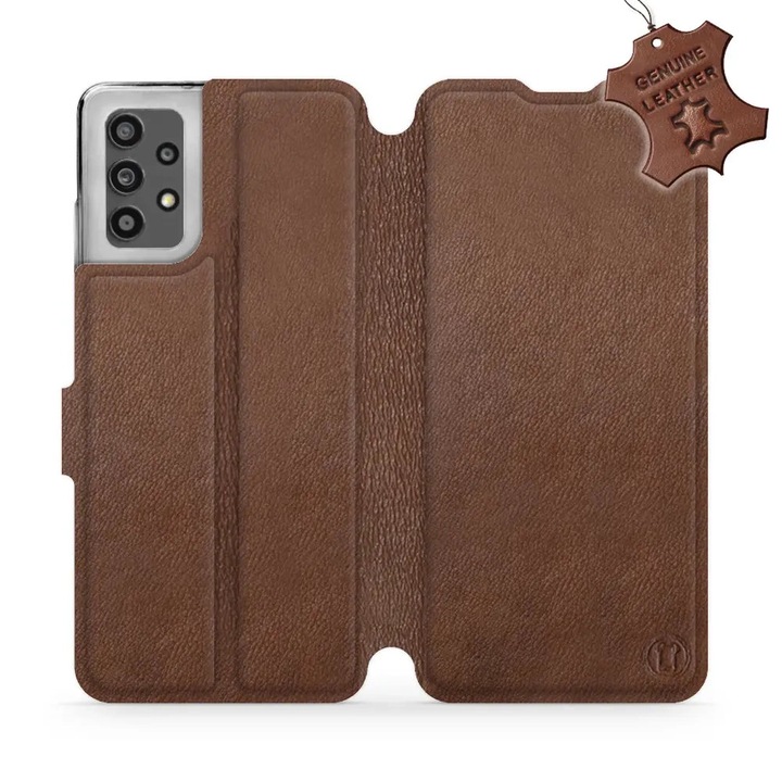 Husa, Mobiwear - Leather - L_BRS pentru Samsung Galaxy A32 4G, Maro