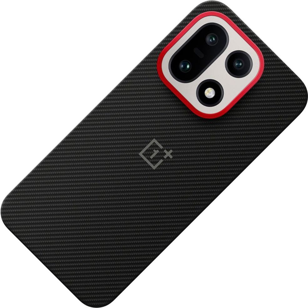Husa, OnePlus Aramid Fiber Case pentru OnePlus 15, Negru-Rosu
