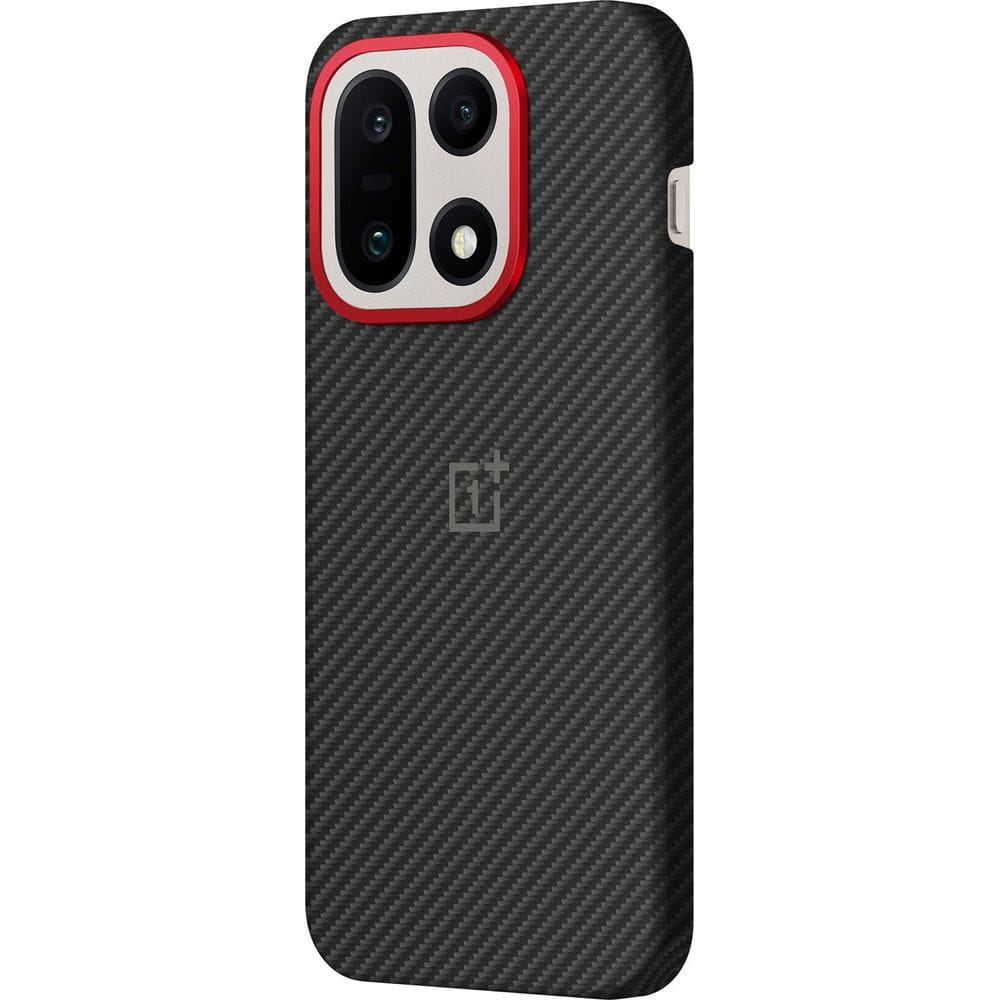 Husa, OnePlus Aramid Fiber Case pentru OnePlus 15, Negru-Rosu