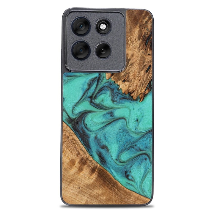 Husa, Bewood Unique pentru Motorola Moto G86 5G, Turcoaz