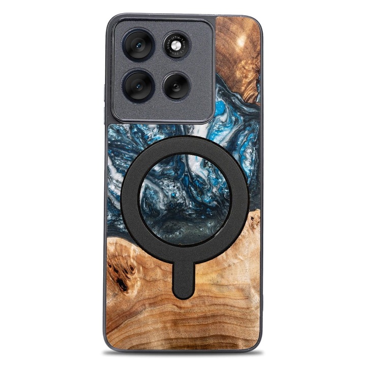 Husa, Bewood Unique - Planets pentru Motorola Moto G86 5G, Pamant Magnet