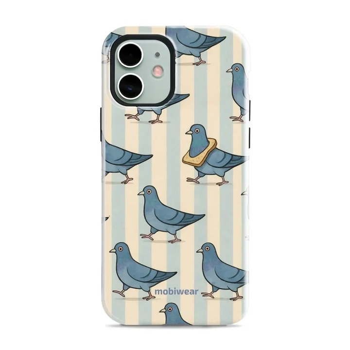 Калъф, Mobiwear - Elite Pro - EP91E за iPhone 12, Сини Гълъби