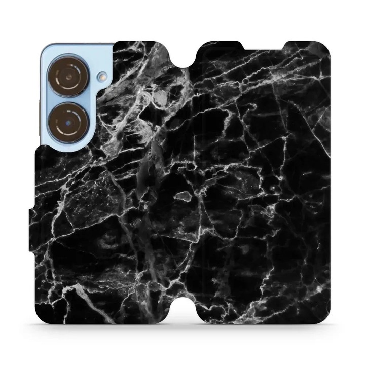 Husa, Mobiwear - Book - V056P pentru Asus Zenfone 10, Marmura Neagra