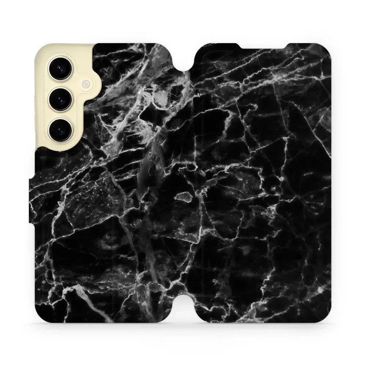 Husa, Mobiwear - Book - V056P pentru Samsung Galaxy S24, Marmura Neagra