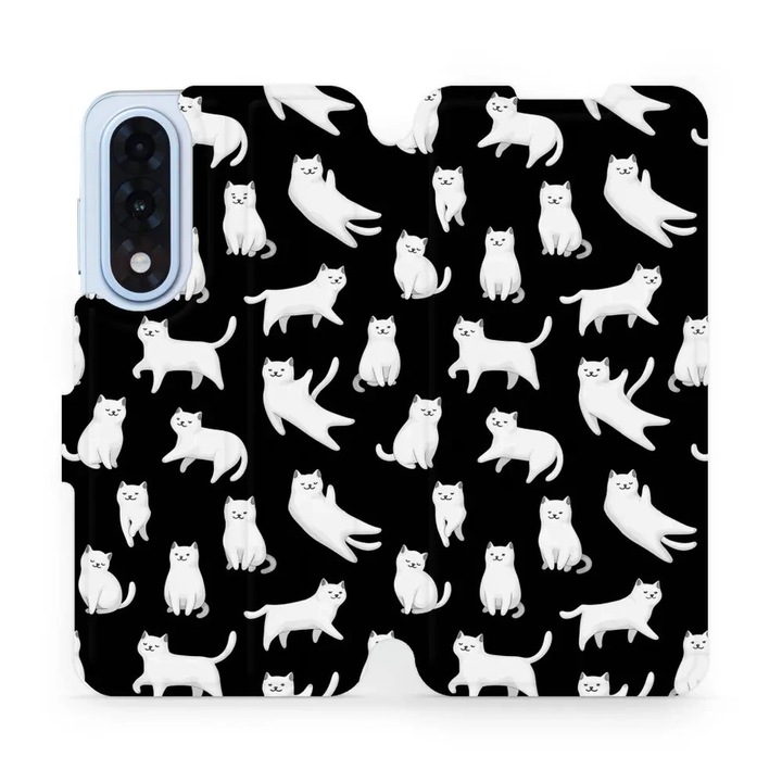 Калъф, Mobiwear - Book - V163S за OnePlus Nord CE5 5G, Лунни Котенца