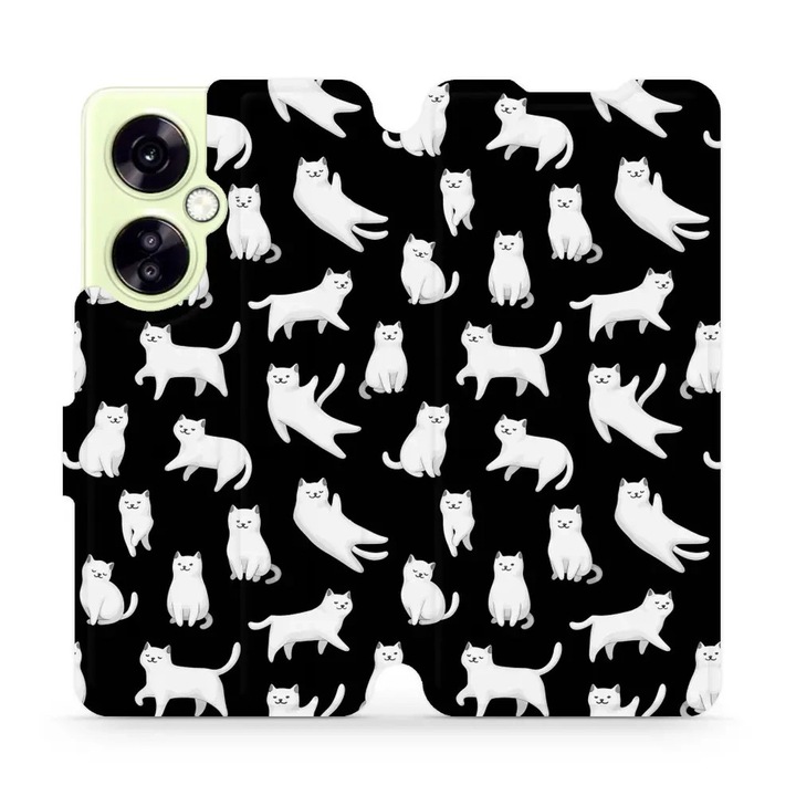 Калъф, Mobiwear - Book - V163S за OnePlus Nord CE 3 Lite, Лунни Котенца