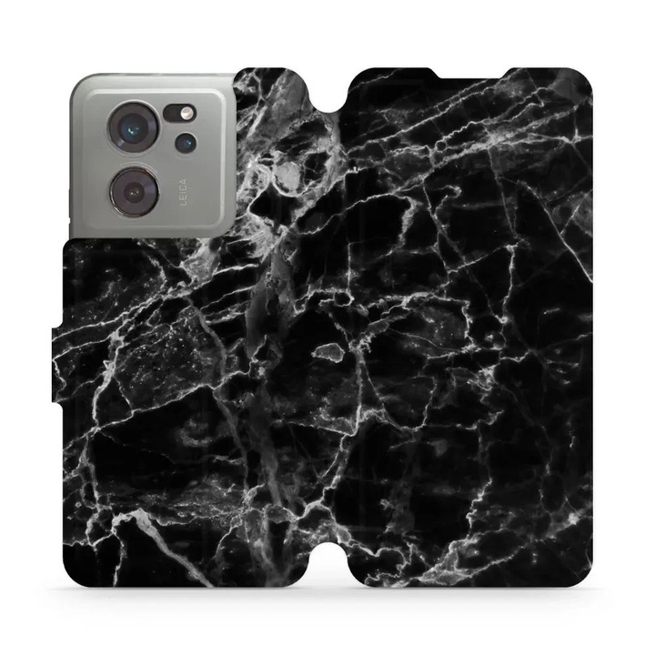 Калъф, Mobiwear - Book - V056P за Xiaomi 13T, Черен Мрамор