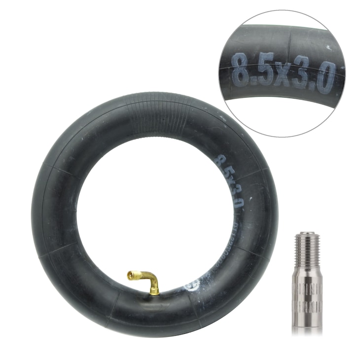 Дебела въздушна вана 8.5x3.0" 8.5x3.0" извит вентил 45/45 + 25 мм разширение на вентила за KuKirin G2 PRO скутер KuKirin G2 PRO