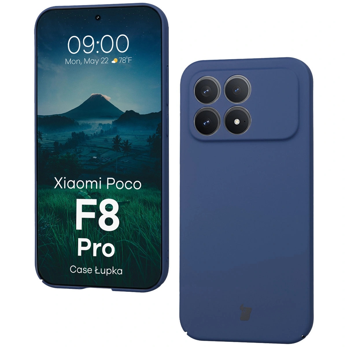 Husa, Bizon Case Łupka pentru Xiaomi POCO F8 Pro, Albastru - eMAG.ro