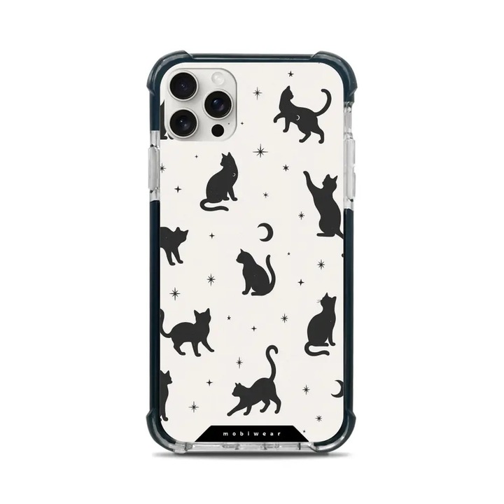 Калъф, Mobiwear - Magnet Elite Bumper - D162D за iPhone 11 Pro Max, Котешка Нощ