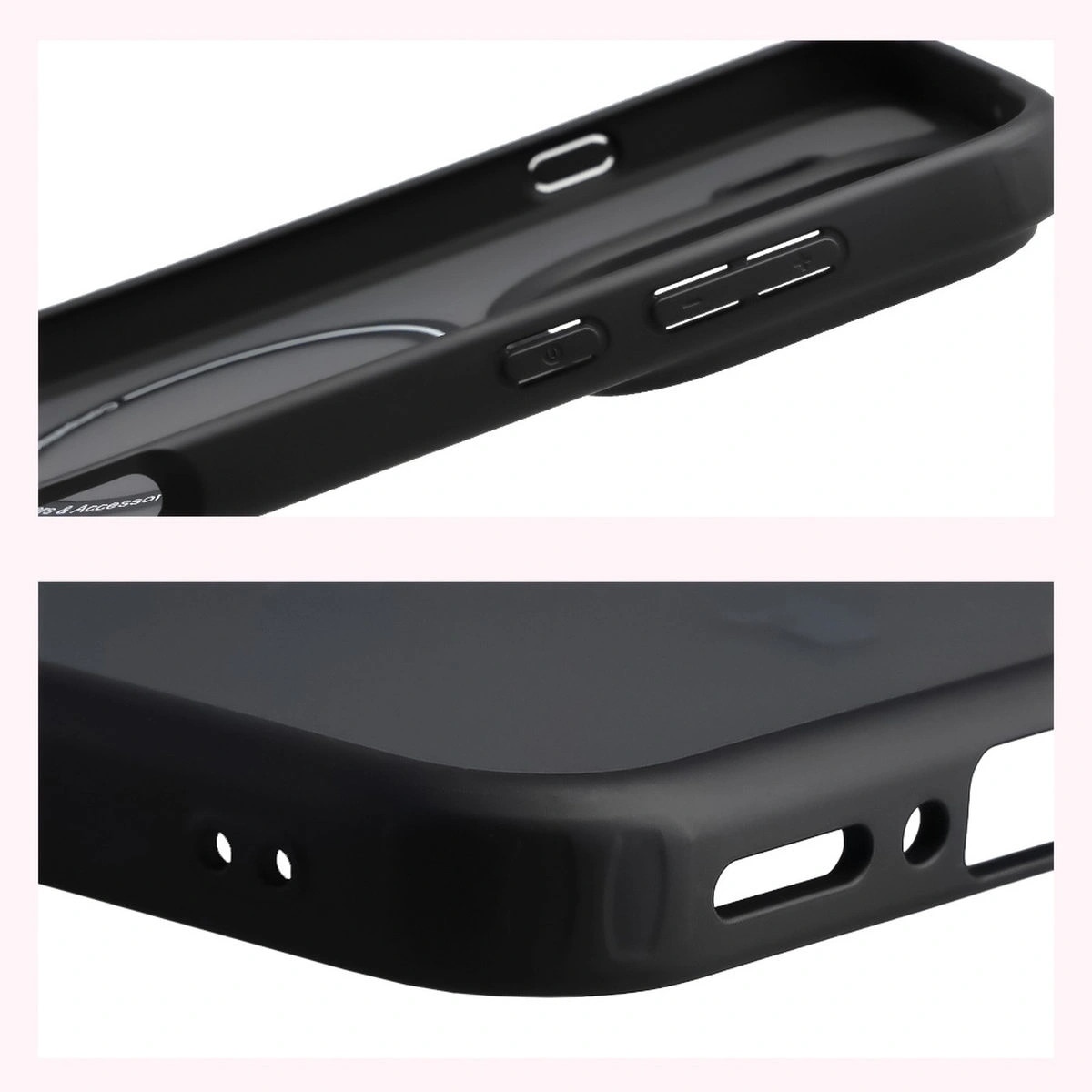 Husa, Bizon Case MatteO pentru Oppo Find X9 Pro, Fumuriu-Negru