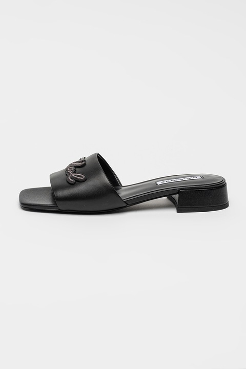 Karl Lagerfeld, Papuci de piele cu toc Petalo II, Negru, 36