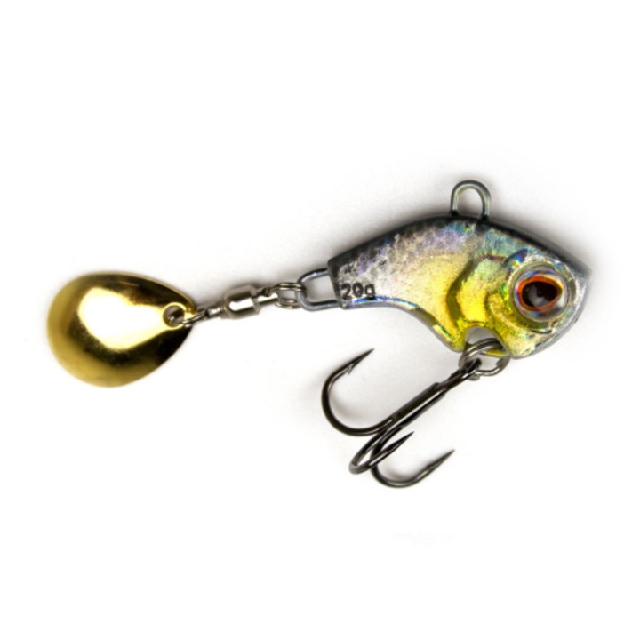 Spinner Lucky Fish 2.6cm, 10g, B szín, első súly, króm fém lapát