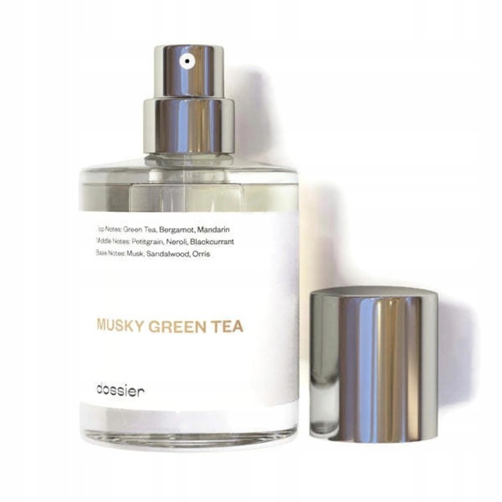 Dossier uniszex parfüm, pézsmás zöld tea, 50ml, zöld tea, bergamott, neroli jegyek, parabénmentes, vegán