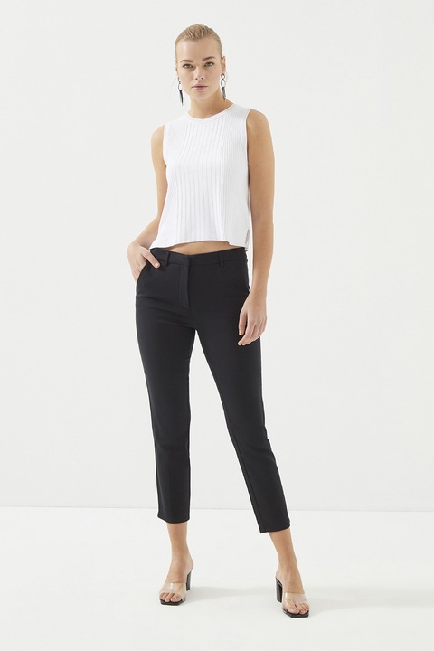 Just Like You, Pantaloni crop cu talie inalta, Negru