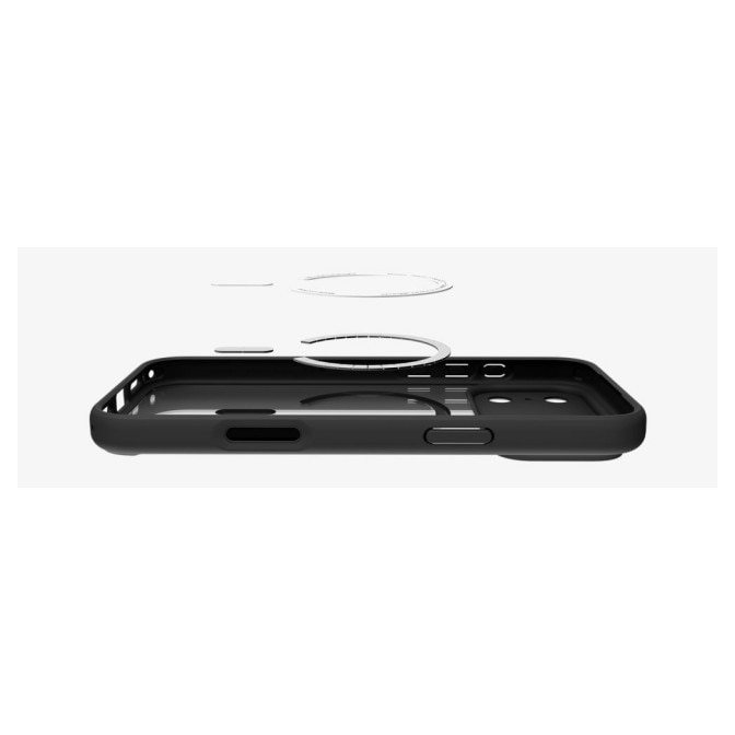 Husa Spigen Pentru iPhone 17 Pro Max, Ultra Hybrid MagSafe, Protectie La Camere si Colturi, Functie MagSafe, Frost Negru- Orange