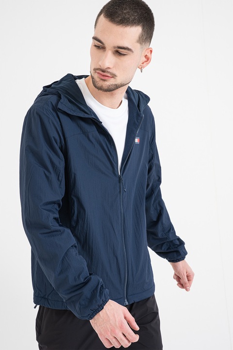Tommy Jeans, Яке с качулка и лого, Ултрамарин синьо