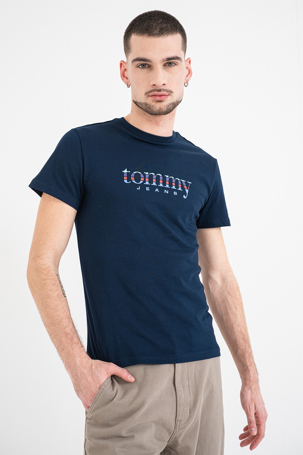 Tommy Jeans, Tricou cu imprimeu logo, Albastru ultramarin, S