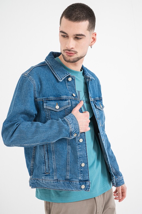 Tommy Jeans, Яке от деним с джобове, Светлосин