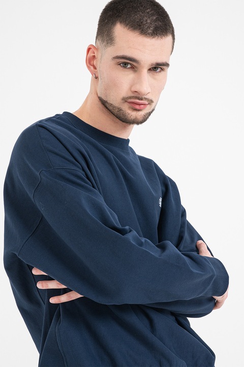CALVIN KLEIN JEANS, Bluza de trening din amestec de bumbac, Albastru ultramarin