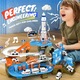 Комплект за игра Писта и паркинг Интерактивна играчка Направи си сам за деца, MorFansi®, с музика, 4 етажа, образователна и забавна, Монтесори STEM, 65 x 35 x 41.5 CM, 3 години+, Космос, Бял