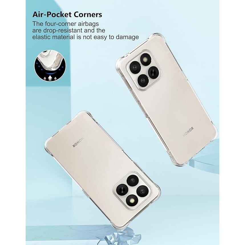 BestCase® Husa Anti Shock + Folie de sticla inclusa, Compatibil cu Honor X7d / 400 Smart, Airbag 4 Corners, Transparent