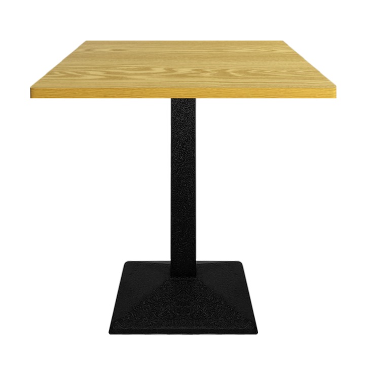 Маса за хранене 2HOME Patrata, Nature, черен крак, плот 70 см