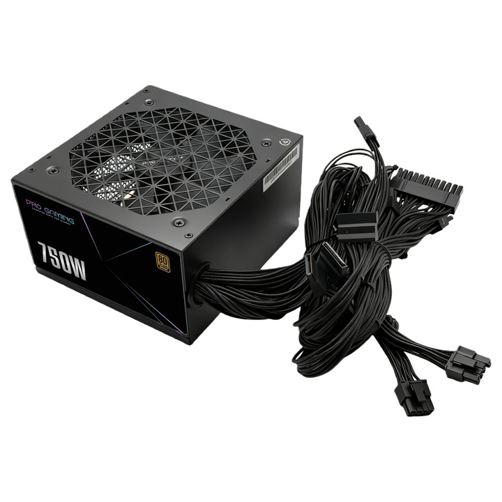 Захранване Pro Gaming D-750, 750W, 80 PLUS SILVER, Вентилатор 12 СМ