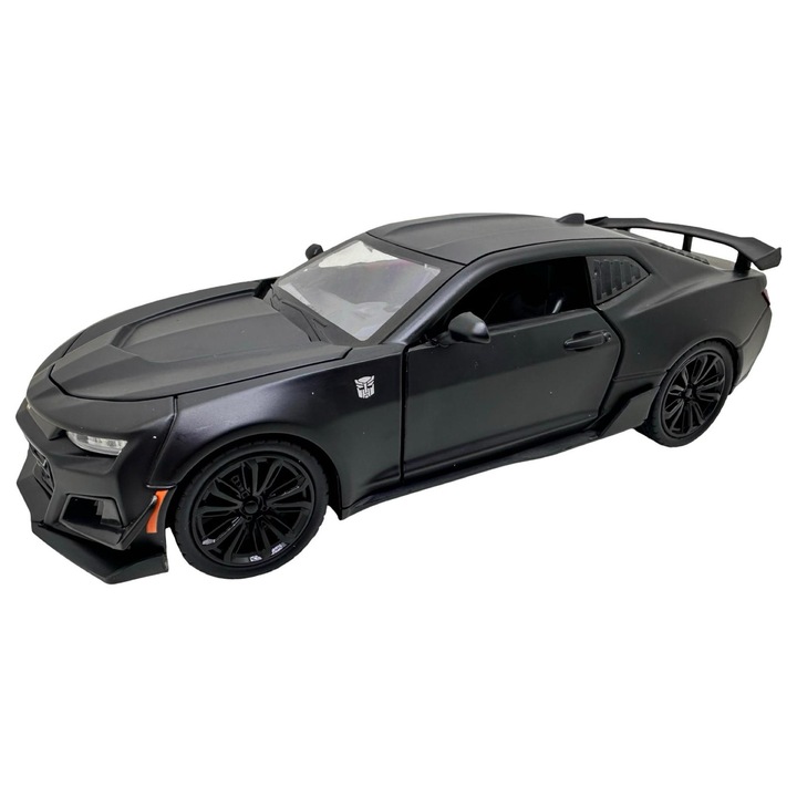 Fekete Chevrolet Camaro modell 1:24 fények hangok visszahúzható motorháztető és csomagtartó funkcióval