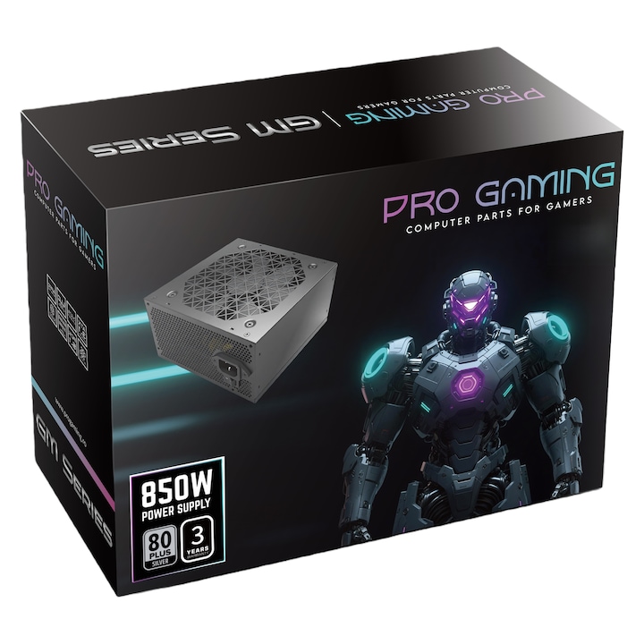Захранване Pro Gaming D-850, 850W, 80 PLUS SILVER, Вентилатор 12 CM