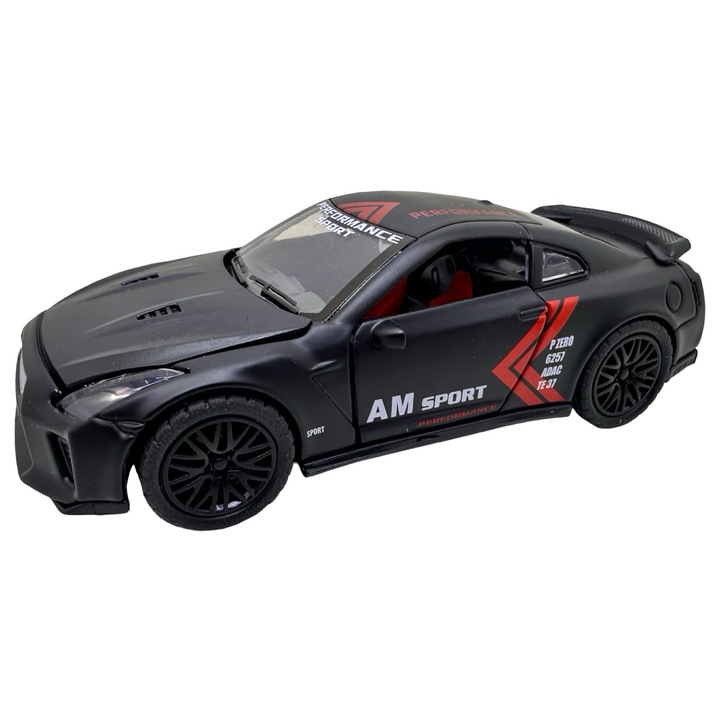Fém makett Nissan GTR fekete 1:43