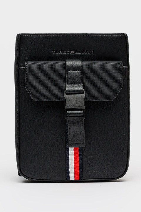 Tommy Hilfiger, Foundation keresztpántos táska, Fekete