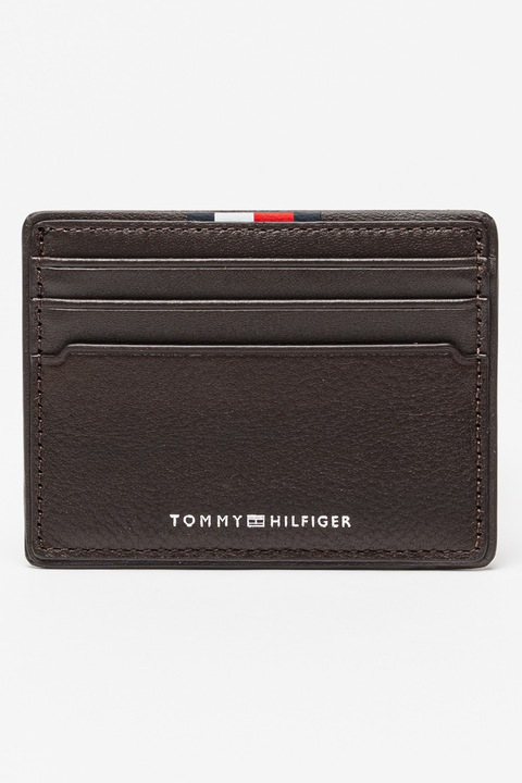 Tommy Hilfiger, Кожен калъф за карти Corporate, Тъмнокафяв