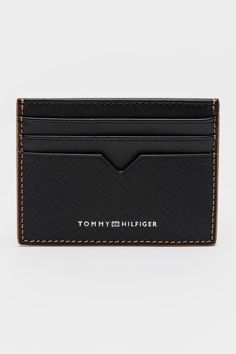 Tommy Hilfiger, Кожен калъф за карти, Черен