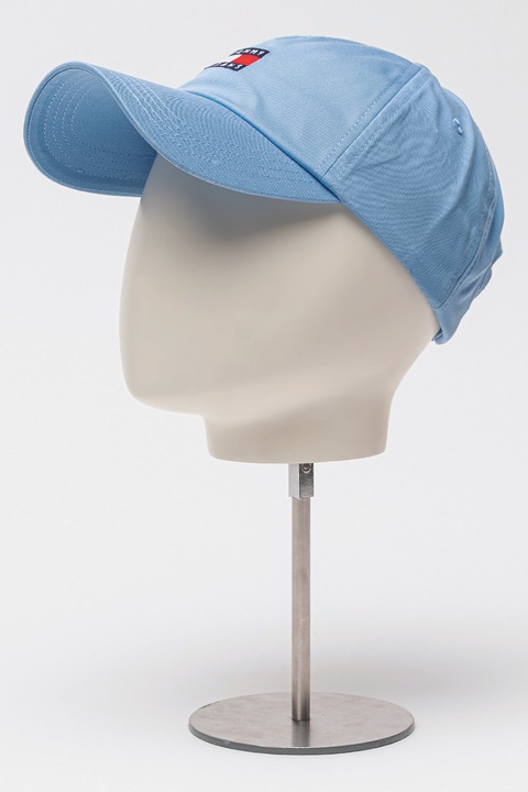 Tommy Jeans, Sapca baseball de bumbac organic cu logo Heritage, Albastru pastel