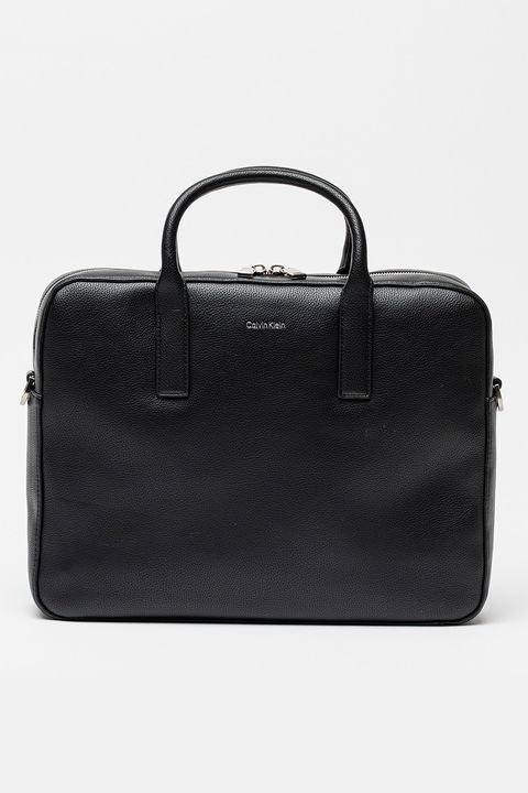 CALVIN KLEIN, Raised Commute keresztpántos műbőr táska, Fekete