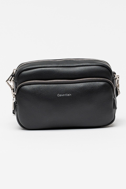 CALVIN KLEIN, Чанта от еко кожа Raised Camera, Черен
