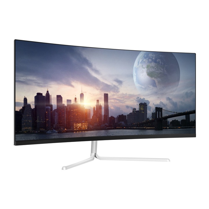 Monitor LED LC-Power 34 inch, 3440x1440 px, VA, 165 Hz, Alb, Set