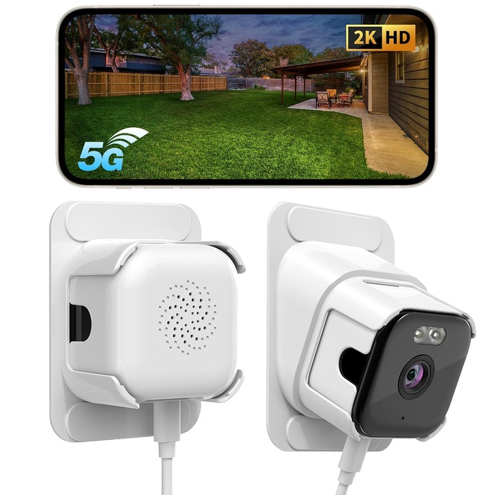 Камера за наблюдение за прозорец SDLOGAL, 2K HD, Вътрешни WiFi Камери 2.4GHz и 5G за Домашна Сигурност, Цветно Нощно Виждане, Аларма, Двупосочна Комуникация, Сензор за Движение, Цикличен Запис, Картата за Съхранение не е Включена