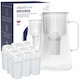 Cana filtranta de apa AquaFloow ClassGlass 3L, sticla borosilicata, BPA Free cu 10x filtru de apa AquaFloow Class, wit