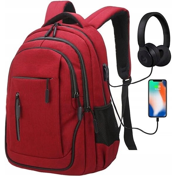Rucsac laptop 15,6'', K&M, ergonomic, waterproof, 50x35x19cm, cu port USB si jack