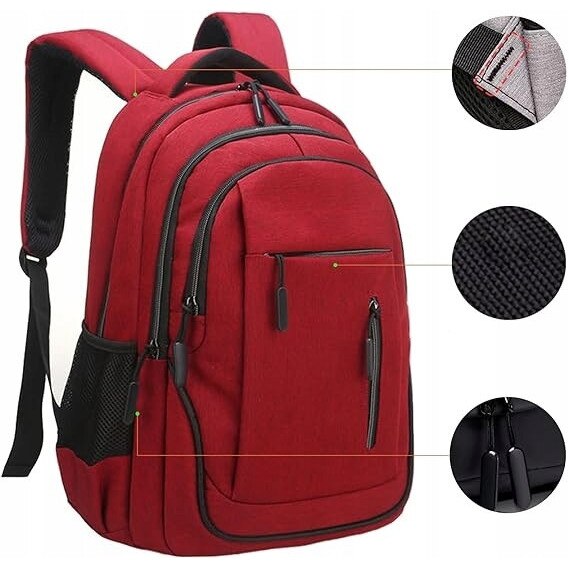 Rucsac laptop 15,6'', K&M, ergonomic, waterproof, 50x35x19cm, cu port USB si jack