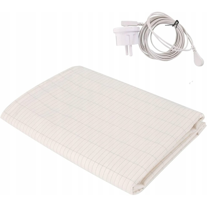 Cearsaf cu impamantare si elastic, 135x190cm