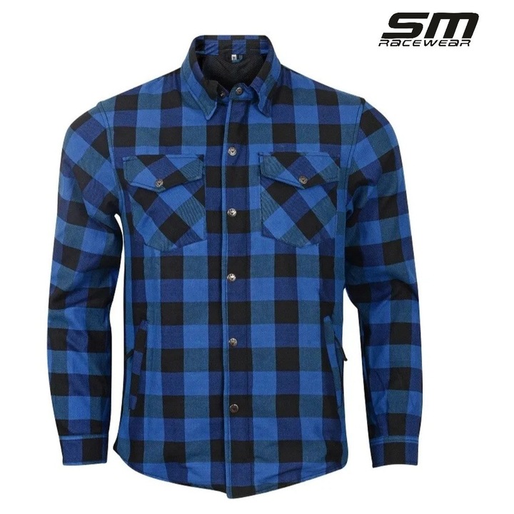 Camasa moto Renegade, barbati, textil, Albastru, 2XL