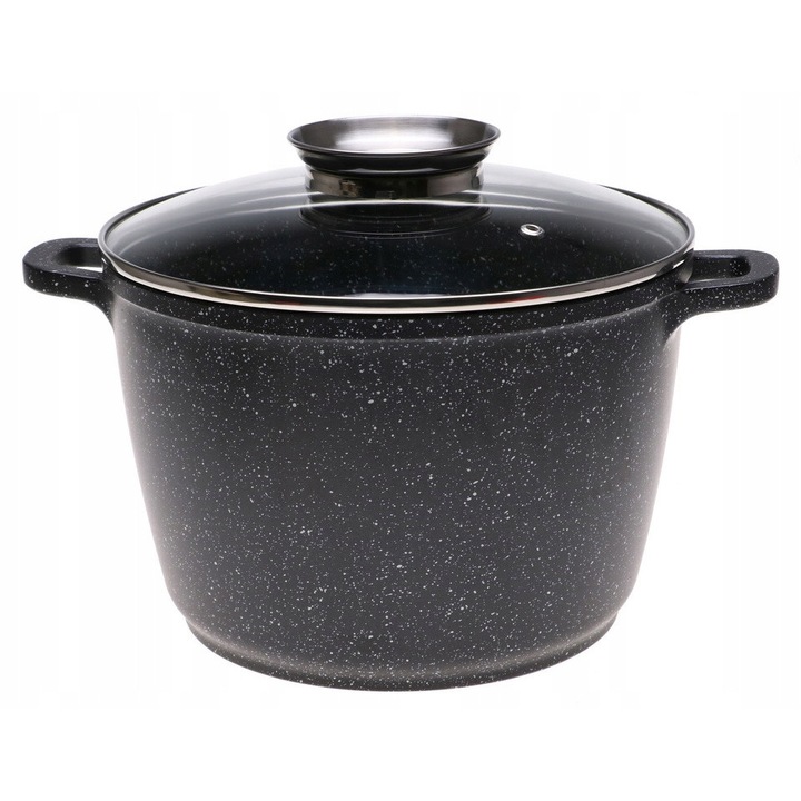 Oala adanca 28cm, capacitate 10l, ceramica marmoaca, inaltime 19,5cm